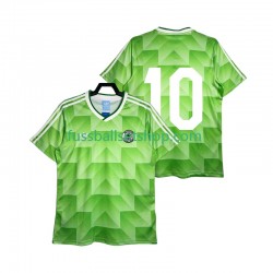 Günstige Fußball Trikotsatz Deutschland 10 1990 Retro Herren Auswärtstrikot Kurzarm