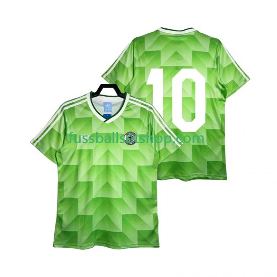Günstige Fußball Trikotsatz Deutschland 10 1990 Retro Herren Auswärtstrikot Kurzarm