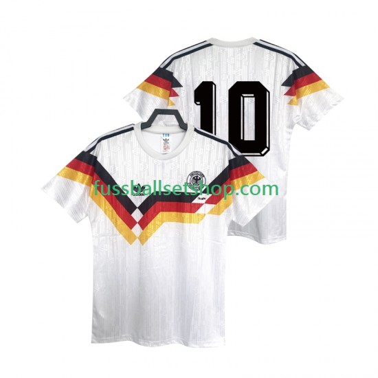 Günstige Fußball Trikotsatz Deutschland 10 1990 Retro Herren Heimtrikot Kurzarm