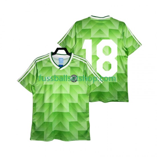 Günstige Fußball Trikotsatz Deutschland 18 1990 Retro Herren Auswärtstrikot Kurzarm