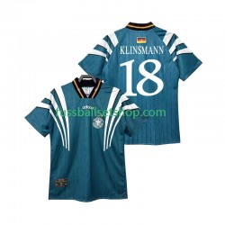 Günstige Fußball Trikotsatz Deutschland KLINSMANN 18 1996 Retro Herren Auswärtstrikot Kurzarm