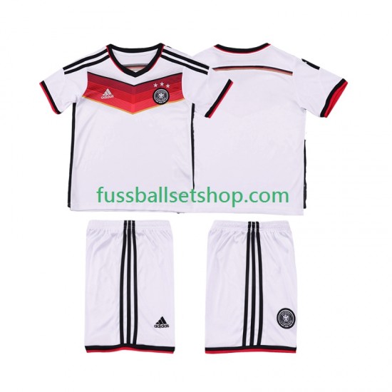 Günstige Fußball Trikotsatz Deutschland 2014 Retro Kinder Heimtrikot Kurzarm
