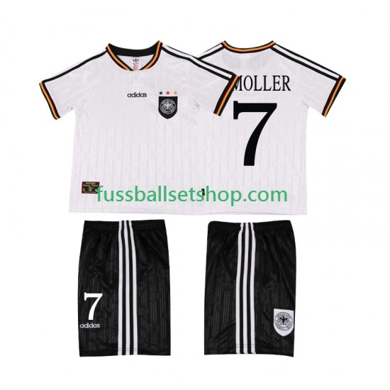 Günstige Fußball Trikotsatz Deutschland Moller 7 1996 Retro Kinder Heimtrikot Kurzarm