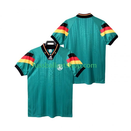 Günstige Fußball Trikotsatz Deutschland 1992 Retro Herren Auswärtstrikot Kurzarm
