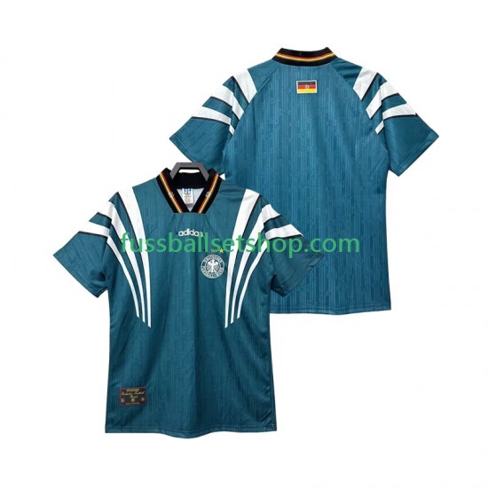 Günstige Fußball Trikotsatz Deutschland 1996 Retro Herren Auswärtstrikot Kurzarm