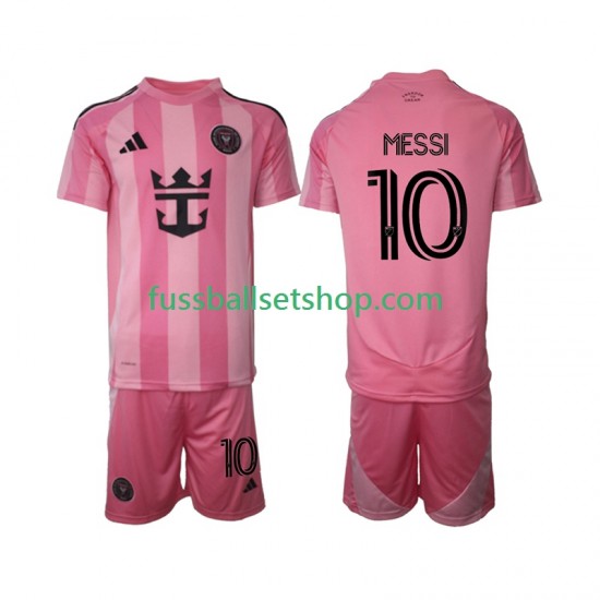 Günstige Fußball Trikotsatz Inter Miami Lionel Messi 10 Kinder Heimtrikot 2025 Kurzarm