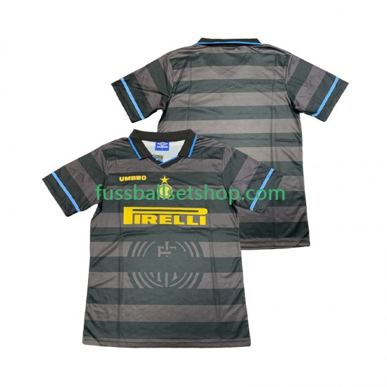 Günstige Fußball Trikotsatz Inter Mailand 1997 Retro Herren Ausweichtrikot 1998 Kurzarm