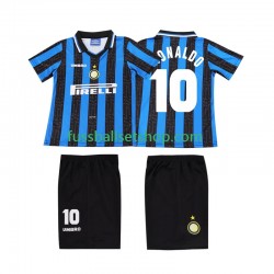 Günstige Fußball Trikotsatz Inter Mailand Ronaldo 10 1997 Retro Kinder Heimtrikot 1998 Kurzarm