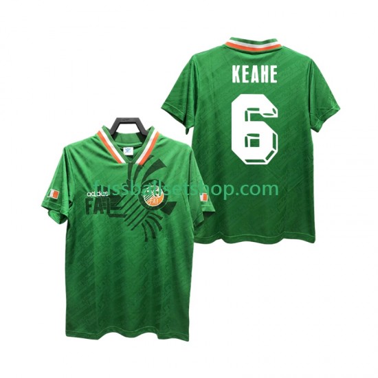 Günstige Fußball Trikotsatz Irland KEAHE 6 Retro Herren Heimtrikot 1994 Kurzarm