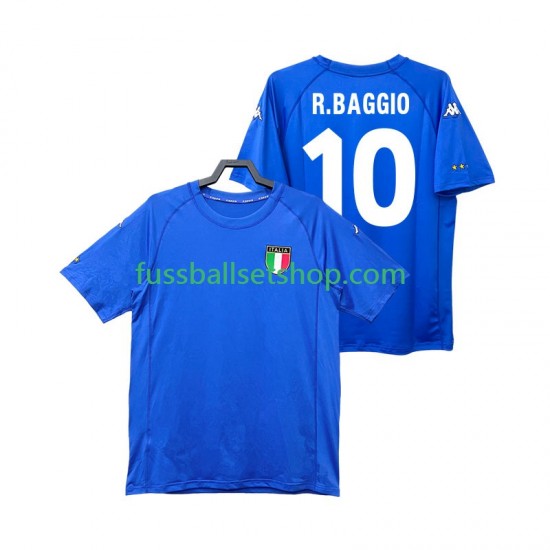 Günstige Fußball Trikotsatz Italien Roberto Baggio 10 2000 Retro Herren Heimtrikot Kurzarm
