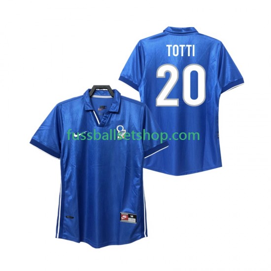Günstige Fußball Trikotsatz Italien Totti 20 Retro Herren Heimtrikot 1998 Kurzarm