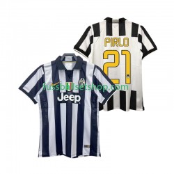 Günstige Fußball Trikotsatz Juventus Turin Andrea Pirlo 21 2014 2015 Retro Herren Heimtrikot Kurzarm