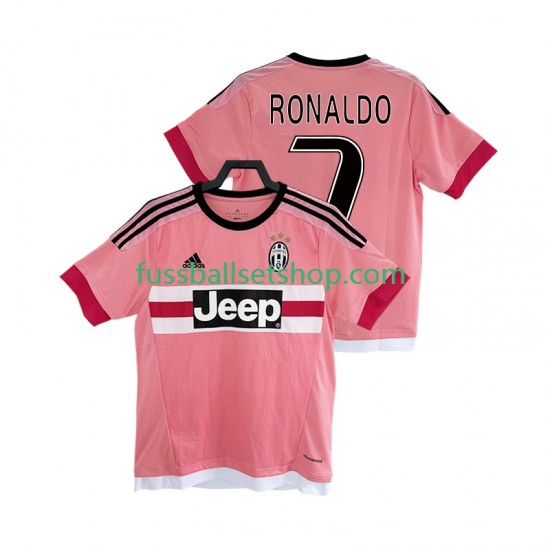 Günstige Fußball Trikotsatz Juventus Turin Cristiano Ronaldo 7 2016 2017 Retro Herren Auswärtstrikot Kurzarm