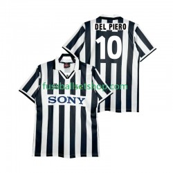 Günstige Fußball Trikotsatz Juventus Turin DEL PIERO 10 1995 1996 Retro Herren Heimtrikot Kurzarm