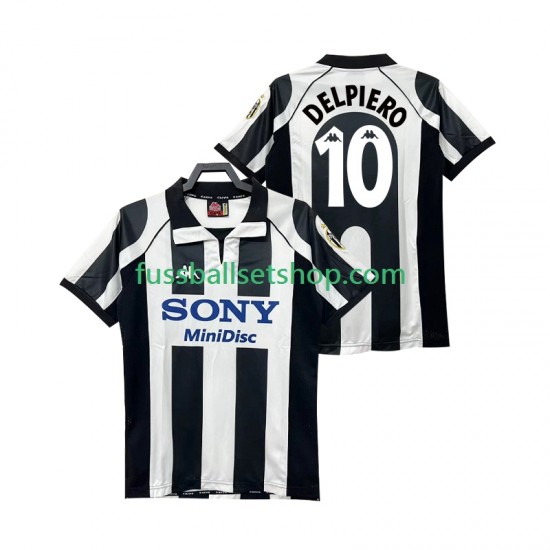 Günstige Fußball Trikotsatz Juventus Turin DEL PIERO 10 1997 Retro Herren Heimtrikot 1998 Kurzarm