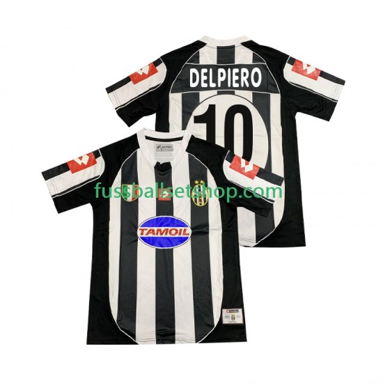 Günstige Fußball Trikotsatz Juventus Turin DEL PIERO 10 2003 Retro Herren Heimtrikot 2002 Kurzarm
