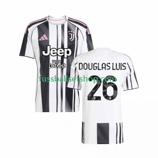 Günstige Fußball Trikotsatz Juventus Turin Douglas Luiz 26 Herren Heimtrikot 2025-2026 Kurzarm