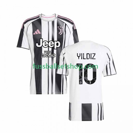 Günstige Fußball Trikotsatz Juventus Turin Kenan Yildiz 10 Herren Heimtrikot 2025-2026 Kurzarm