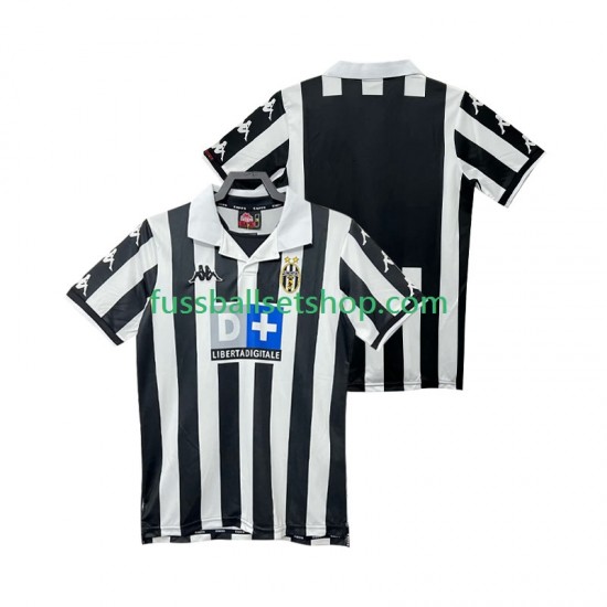 Günstige Fußball Trikotsatz Juventus Turin 2000 Retro Herren Heimtrikot 1999 Kurzarm