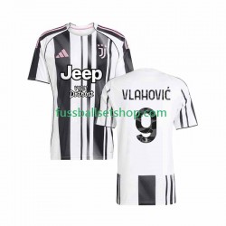Günstige Fußball Trikotsatz Juventus Turin Vlahovic 9 Herren Heimtrikot 2025-2026 Kurzarm