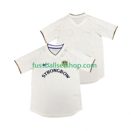 Günstige Fußball Trikotsatz Leeds United 2000 2001 Retro Herren Heimtrikot Kurzarm