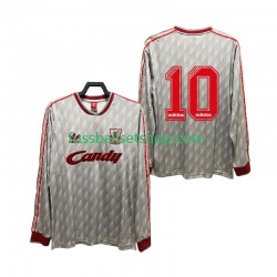 Günstige Fußball Trikotsatz Liverpool 10 1989 1991 Retro Herren Auswärtstrikot Langarm