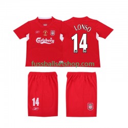 Günstige Fußball Trikotsatz Liverpool ALONSO 14 LWP 2004 2005 Retro Herren Heimtrikot Kurzarm