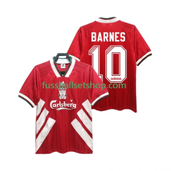 Günstige Fußball Trikotsatz Liverpool BARNES 10 1993 1995 Retro Herren Heimtrikot Kurzarm