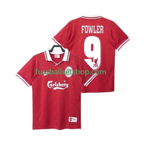 Günstige Fußball Trikotsatz Liverpool FOWLER 9 1996 Retro Herren Heimtrikot 1998 Kurzarm
