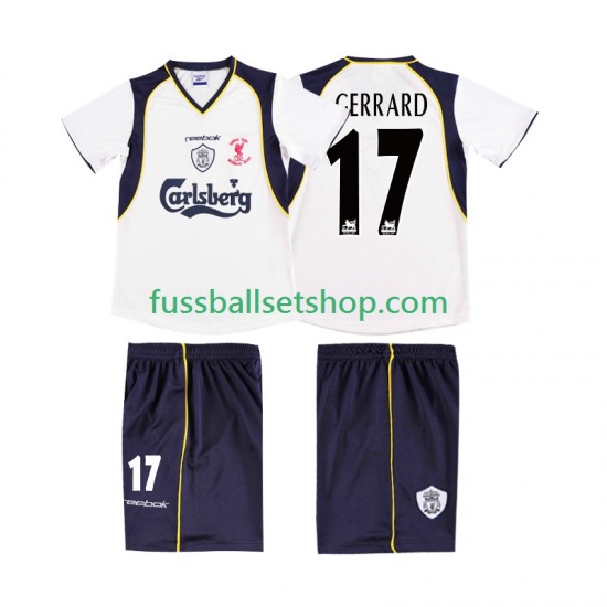 Günstige Fußball Trikotsatz Liverpool GERRARD 17 LWP 2001 Retro Herren Auswärtstrikot 2002 Kurzarm