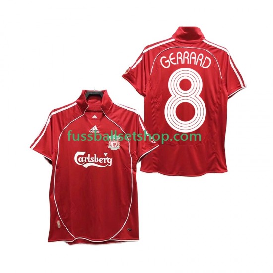 Günstige Fußball Trikotsatz Liverpool GERRARD 8 Retro Herren Heimtrikot 2008 2006 Kurzarm