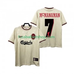 Günstige Fußball Trikotsatz Liverpool MCMANAMAN 7 1996 1997 Retro Herren Auswärtstrikot Kurzarm