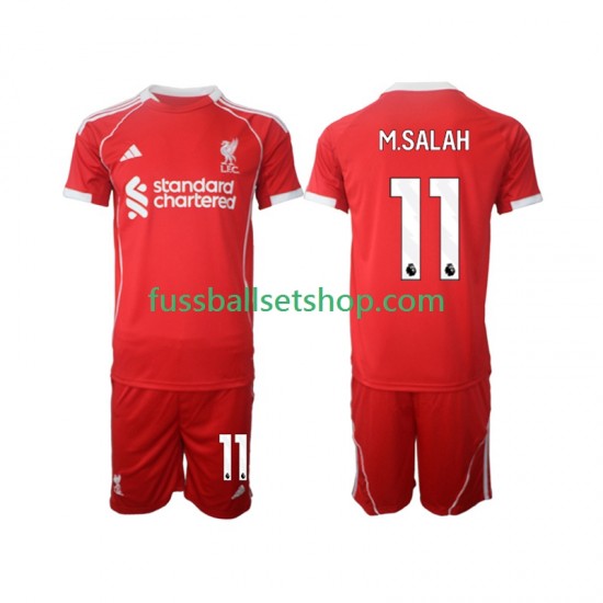 Günstige Fußball Trikotsatz Liverpool Mohamed Salah 11 Kinder Heimtrikot 2025-2026 Kurzarm