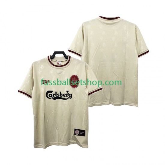 Günstige Fußball Trikotsatz Liverpool 1996 1997 Retro Herren Auswärtstrikot Kurzarm