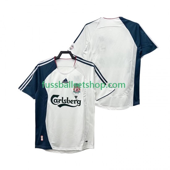 Günstige Fußball Trikotsatz Liverpool Retro Herren Auswärtstrikot 2008 2006 Kurzarm