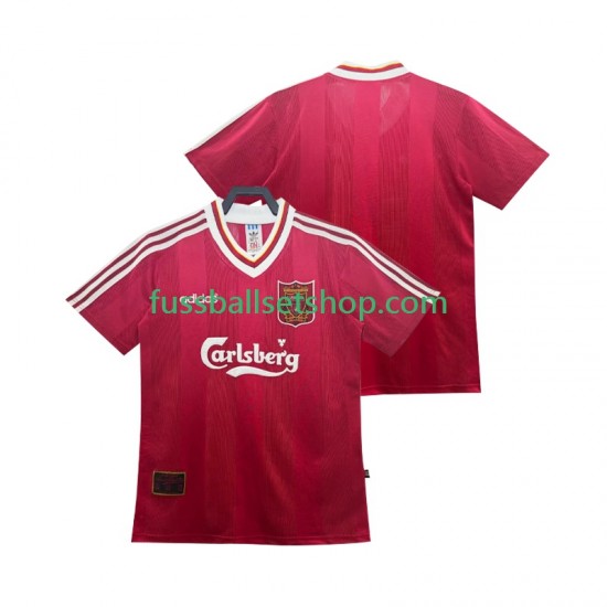 Günstige Fußball Trikotsatz Liverpool 1995 1996 Retro Herren Heimtrikot Kurzarm