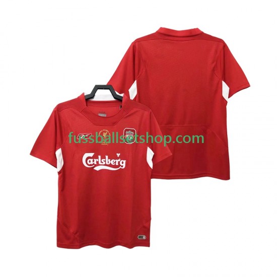 Günstige Fußball Trikotsatz Liverpool 2004 2005 Retro Herren Heimtrikot Kurzarm