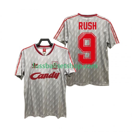 Günstige Fußball Trikotsatz Liverpool Rush 9 1989 1991 Retro Herren Auswärtstrikot Kurzarm