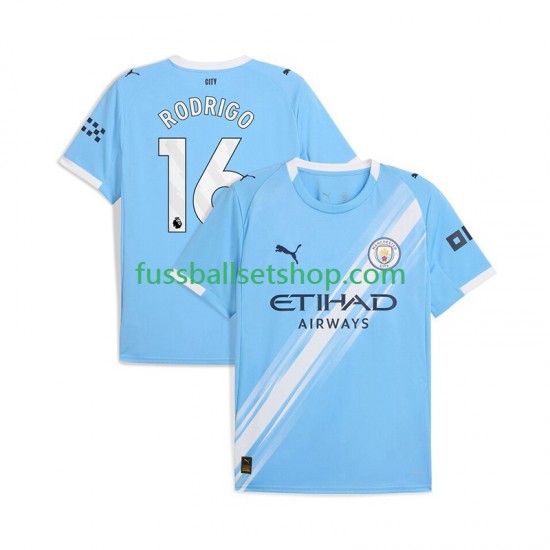 Günstige Fußball Trikotsatz Manchester City Rodrigo Hernandez 16 Herren Heimtrikot 2025-2026 Kurzarm