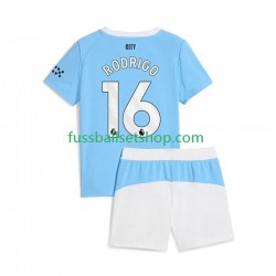 Günstige Fußball Trikotsatz Manchester City Rodrigo Hernandez 16 Kinder Heimtrikot 2025-2026 Kurzarm