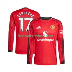 Günstige Fußball Trikotsatz Manchester United Alejandro Garnacho 17 Herren Heimtrikot 2025-2026 Langarm