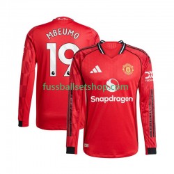 Günstige Fußball Trikotsatz Manchester United Bryan Mbeumo 19 Herren Heimtrikot 2025-2026 Langarm