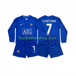 Günstige Fußball Trikotsatz Manchester United CONTONA 7 2009 Retro Kinder Ausweichtrikot 2008 Langarm