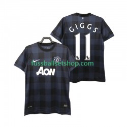 Günstige Fußball Trikotsatz Manchester United GIGGS 11 2013 2014 Retro Herren Auswärtstrikot Kurzarm