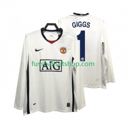 Günstige Fußball Trikotsatz Manchester United GIGGS 11 Premier League 2009 Retro Herren Auswärtstrikot 2008 Langarm