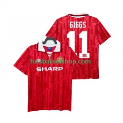 Günstige Fußball Trikotsatz Manchester United GIGGS 11 1992 Retro Herren Heimtrikot 1994 Kurzarm