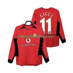 Günstige Fußball Trikotsatz Manchester United GIGGS 11 2004 Retro Herren Heimtrikot 2002 Langarm