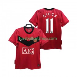 Günstige Fußball Trikotsatz Manchester United GIGGS 11 2009 Retro Herren Heimtrikot 2010 Kurzarm