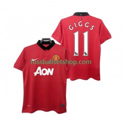 Günstige Fußball Trikotsatz Manchester United GIGGS 11 2013 2014 Retro Herren Heimtrikot Kurzarm