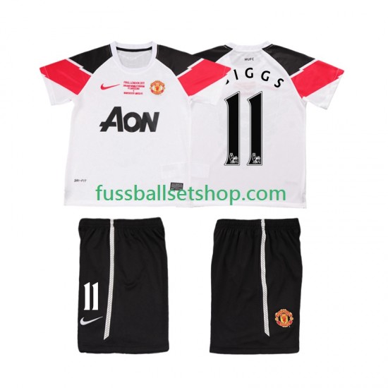 Günstige Fußball Trikotsatz Manchester United GIGGS 11 Champions League 2012 Retro Kinder Ausweichtrikot 2011 Kurzarm